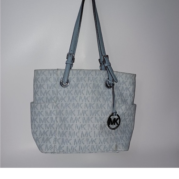 Michael Kors blue Tote Bag with Signature Monogram - Picture 2 of 10